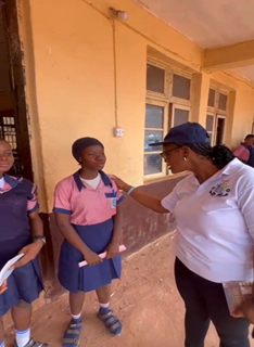 A Foundation Member Interviewing a Student about Her Dreams and Aspirations